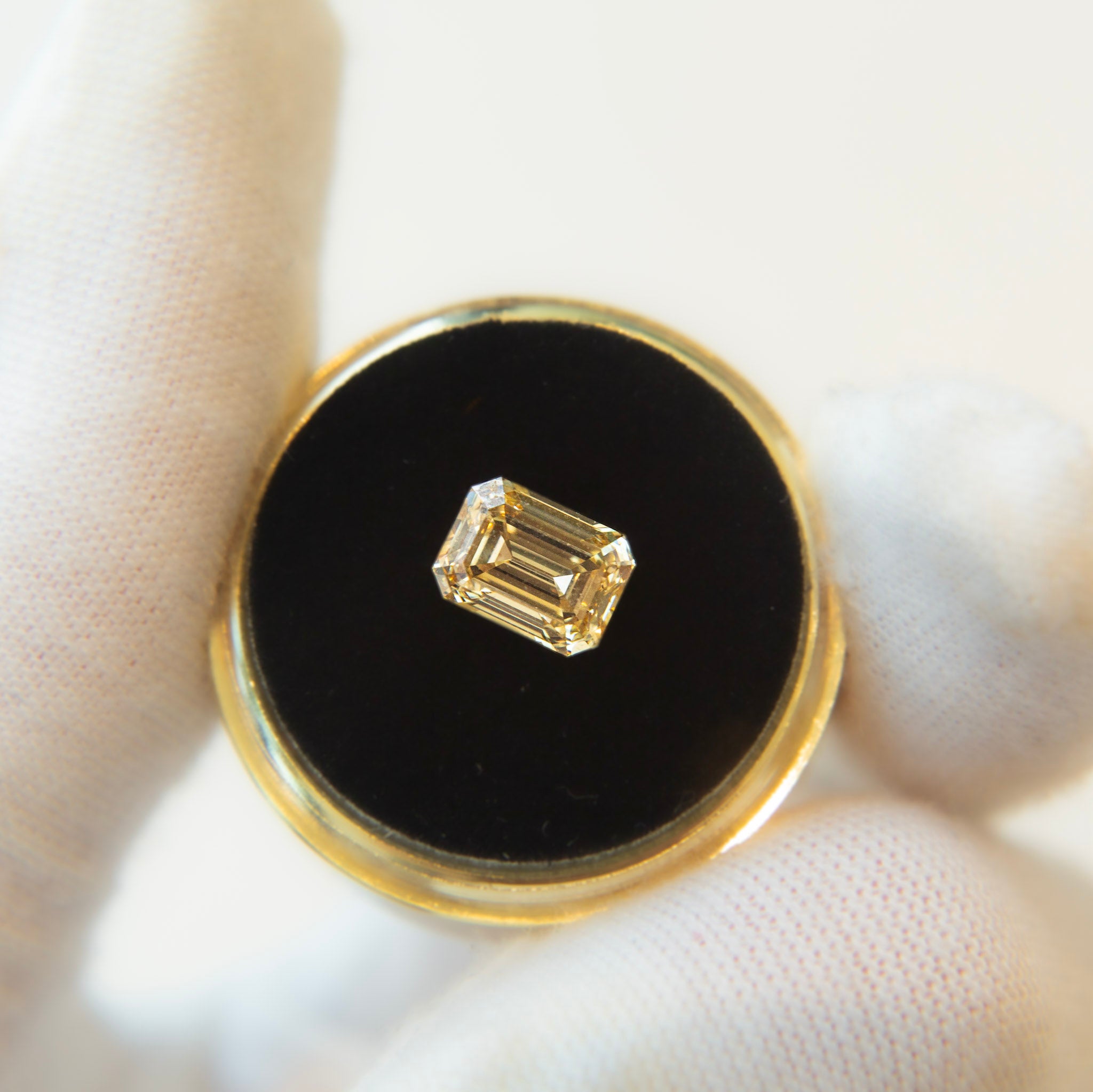 2ct Emerald Cut Yellow Lab Diamond