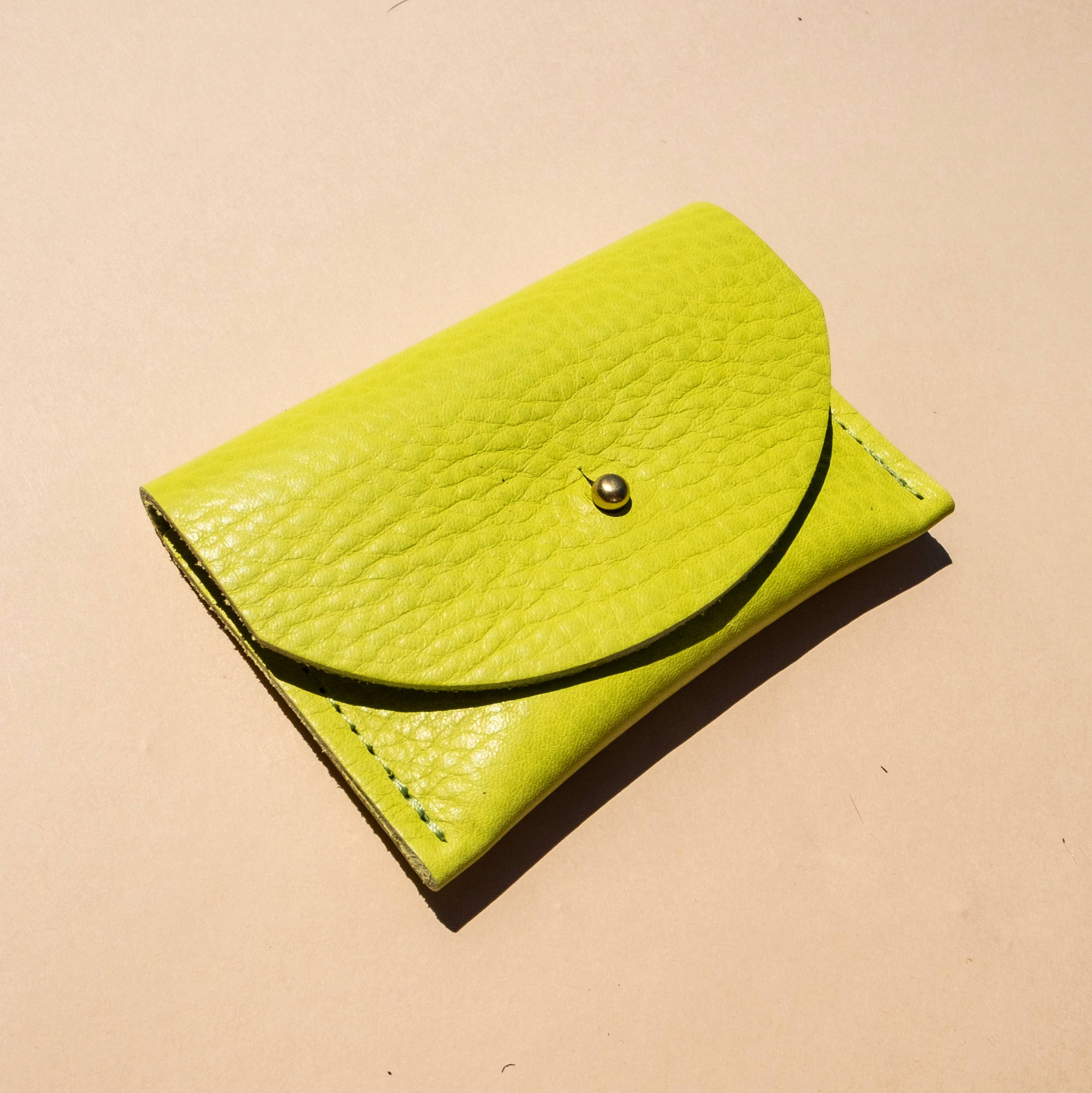 Cardholder Chartreuse Leather | Lifestyle