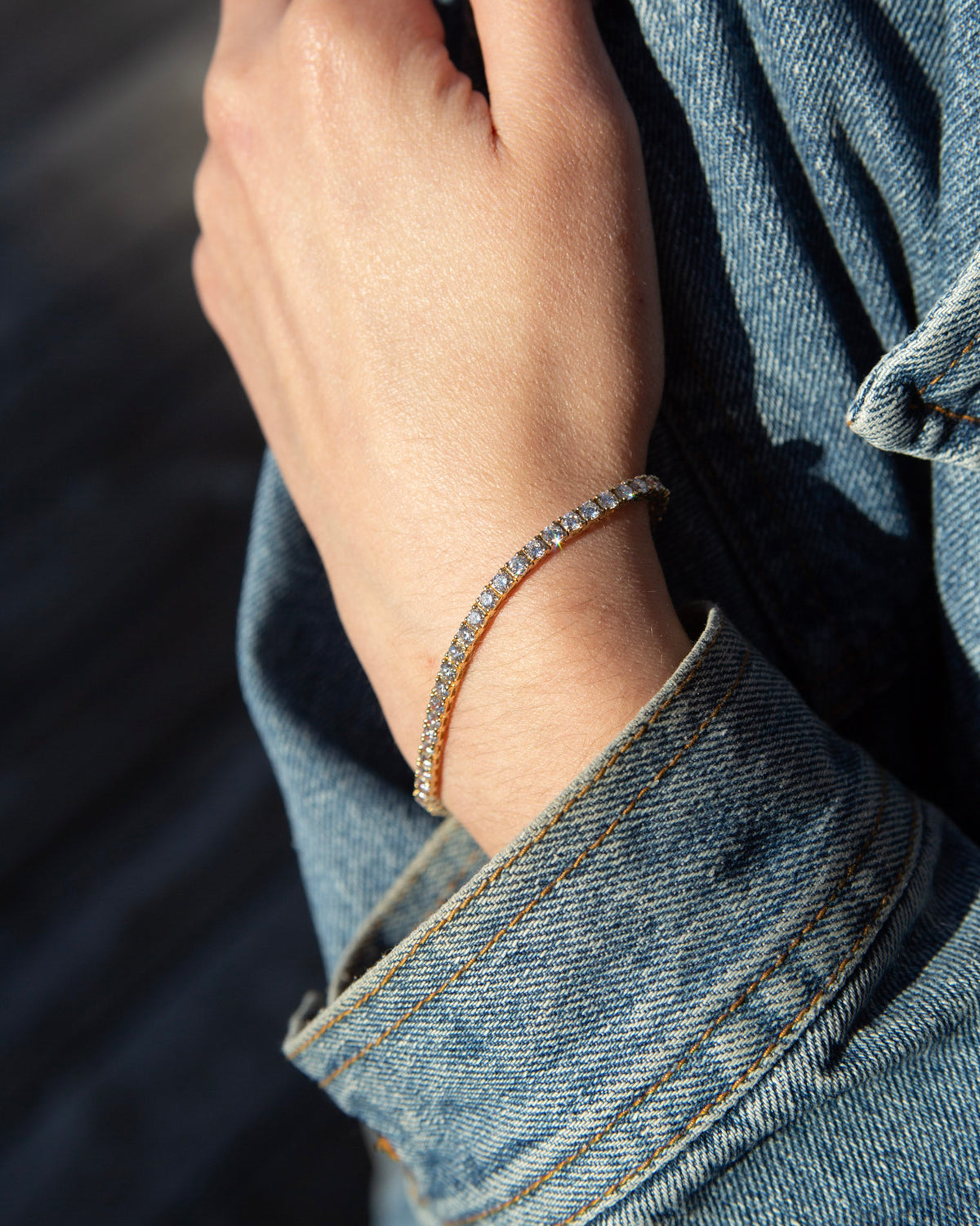 14k yellow gold diamond tennis bracelet tcw 5.13 | 7"