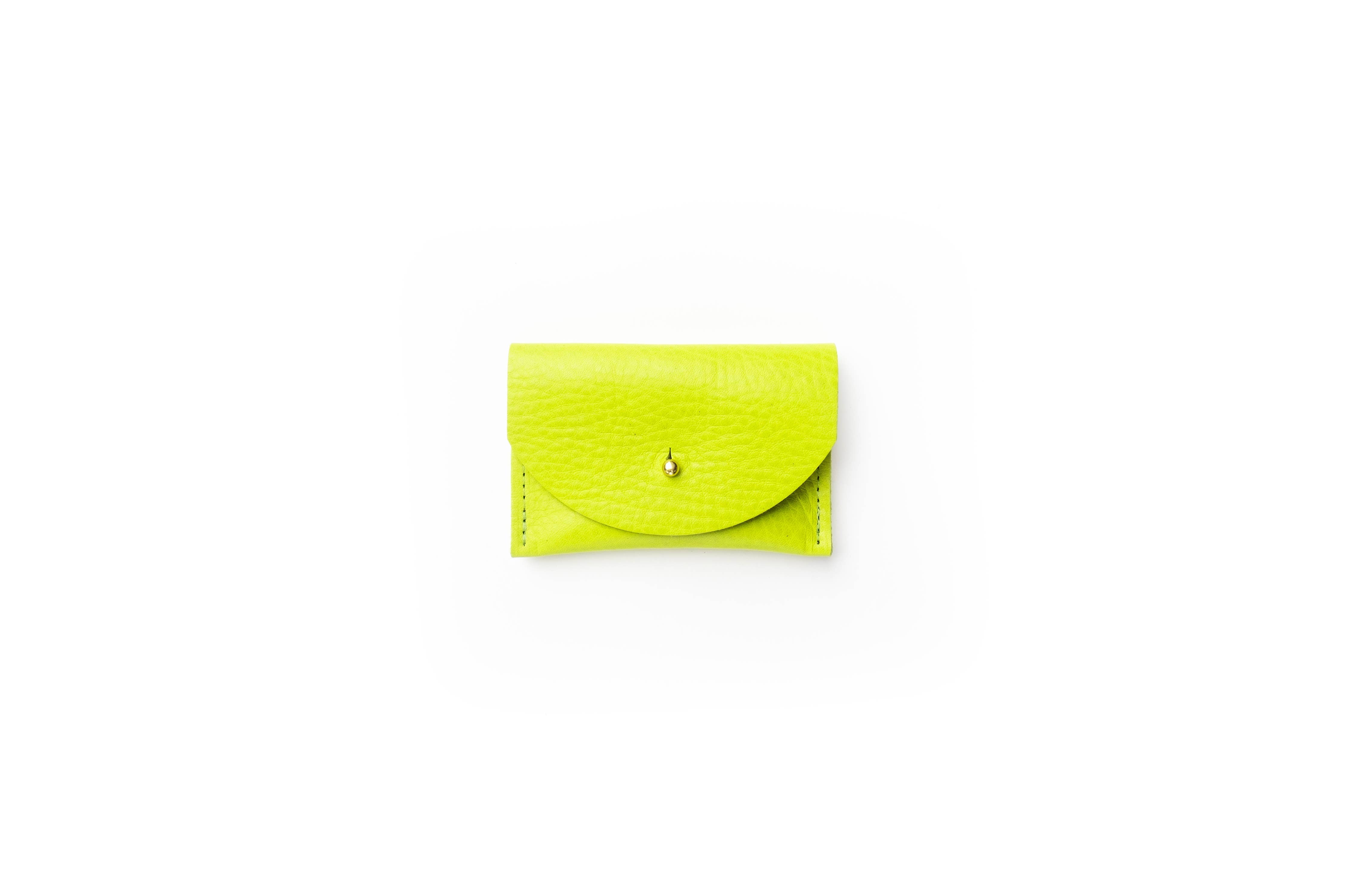 Cardholder Chartreuse Leather | Lifestyle