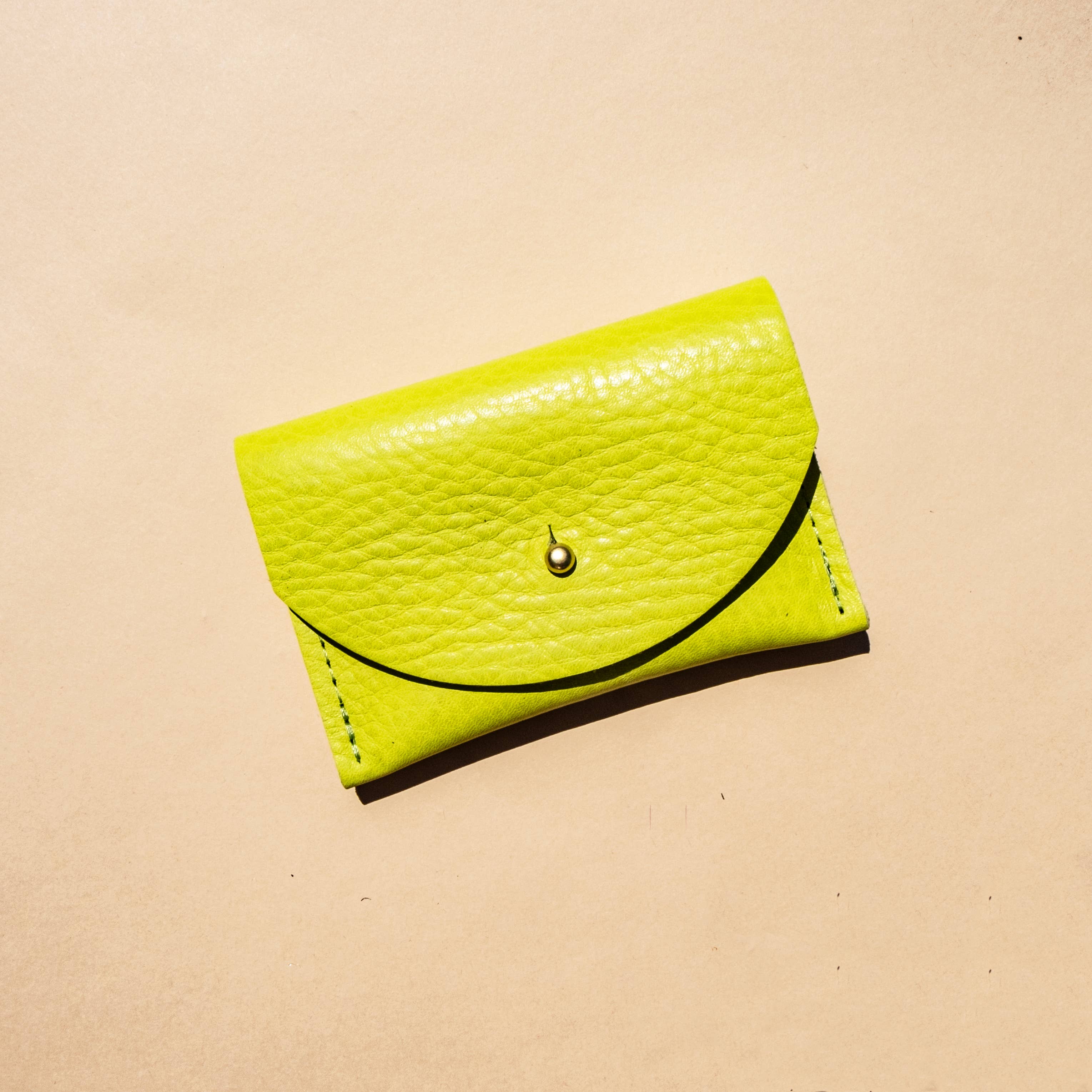 Cardholder Chartreuse Leather | Lifestyle