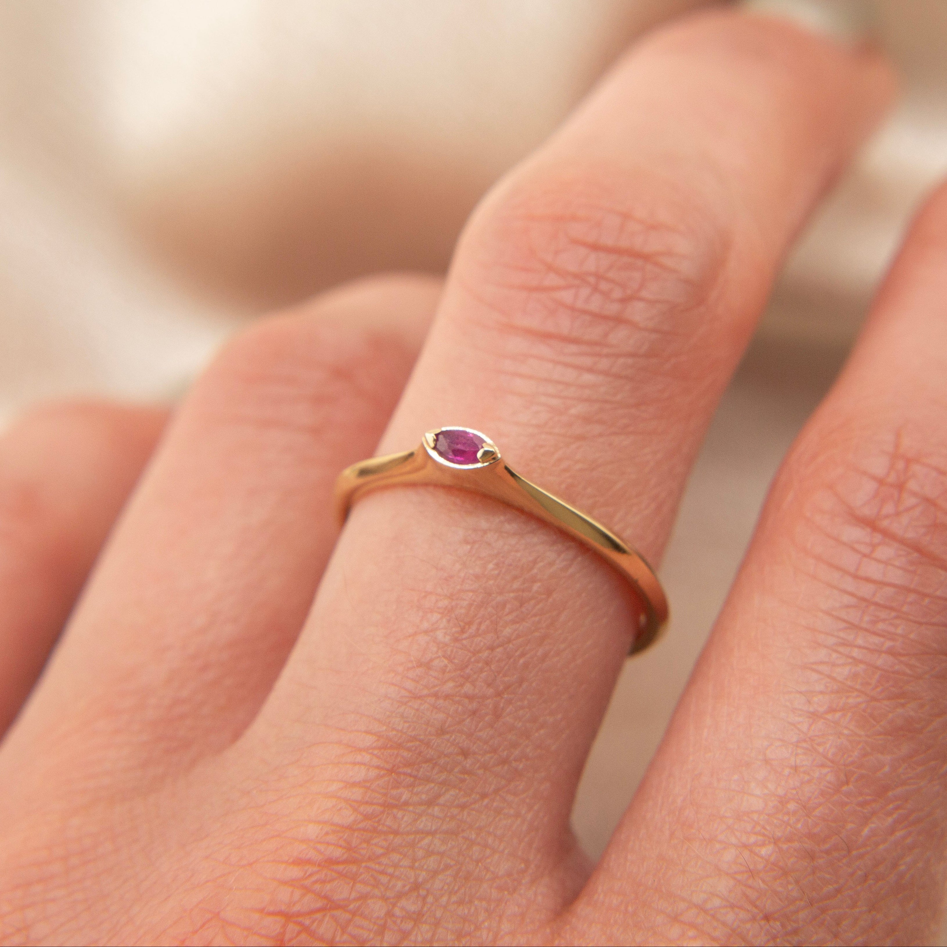 14k Ruby Marquise Lori Ring | sz 7.25