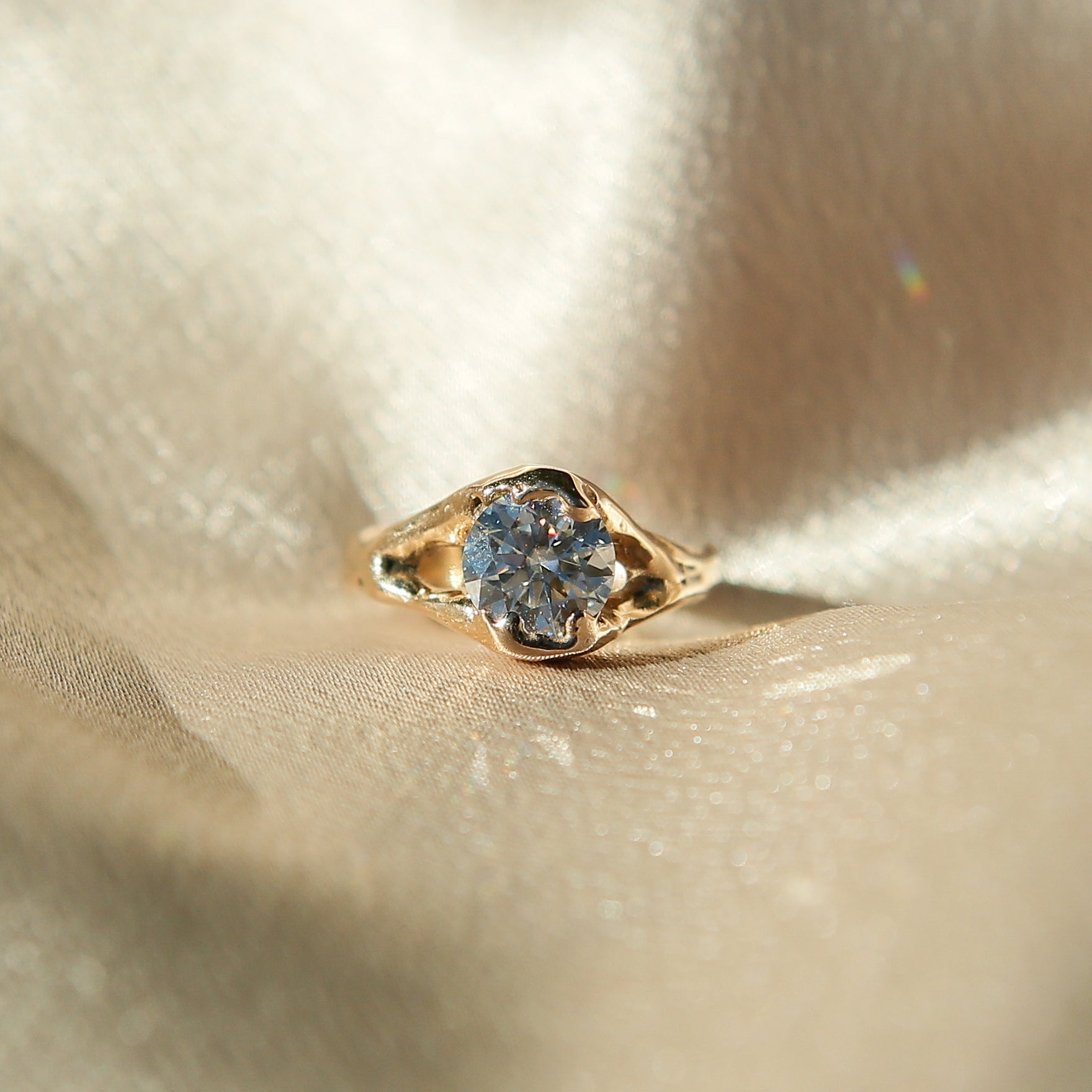 1.5ct Moissanite Freeform LL for Cival| sz 6.5