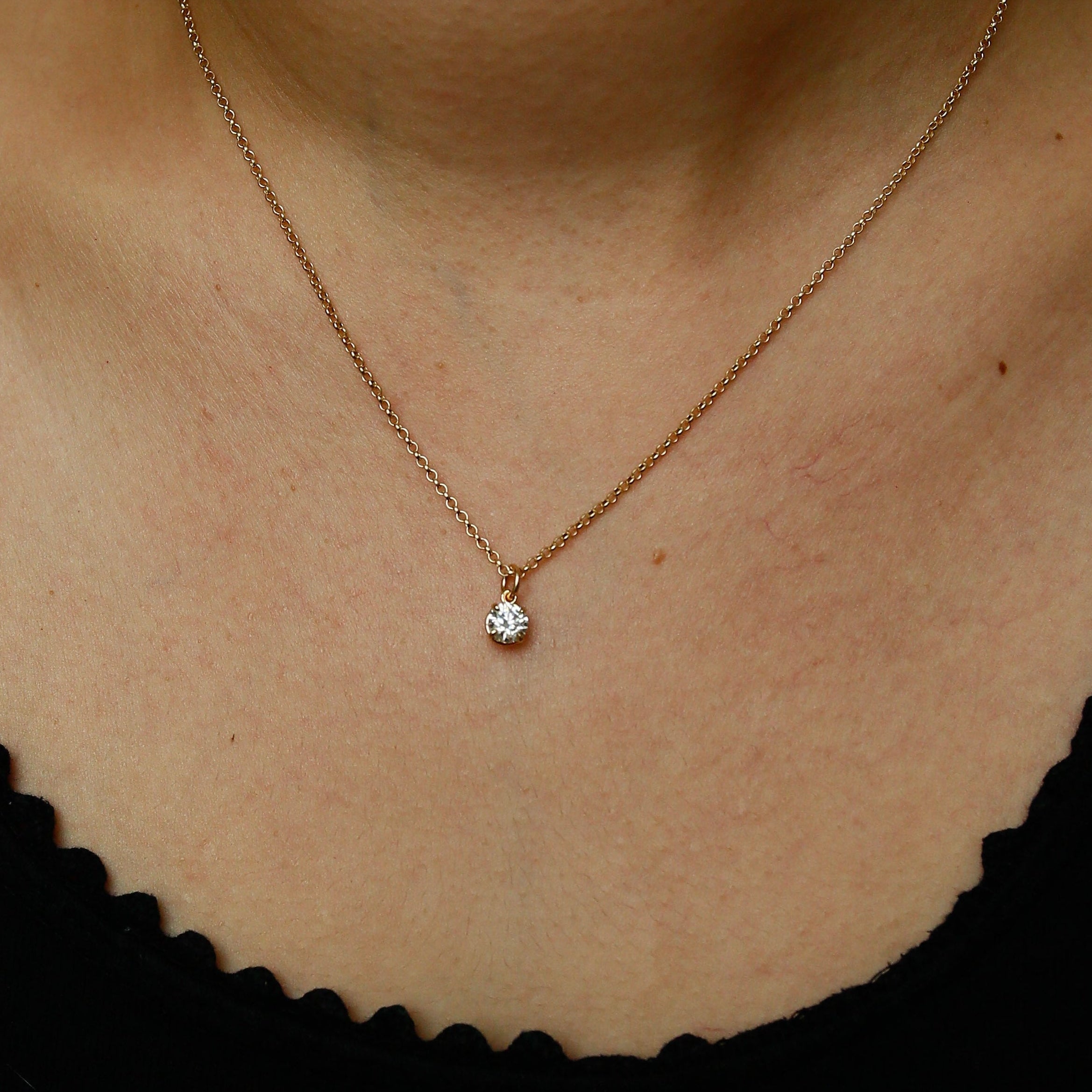 1.25ct Round Moissanite Pendant | Necklace Charm