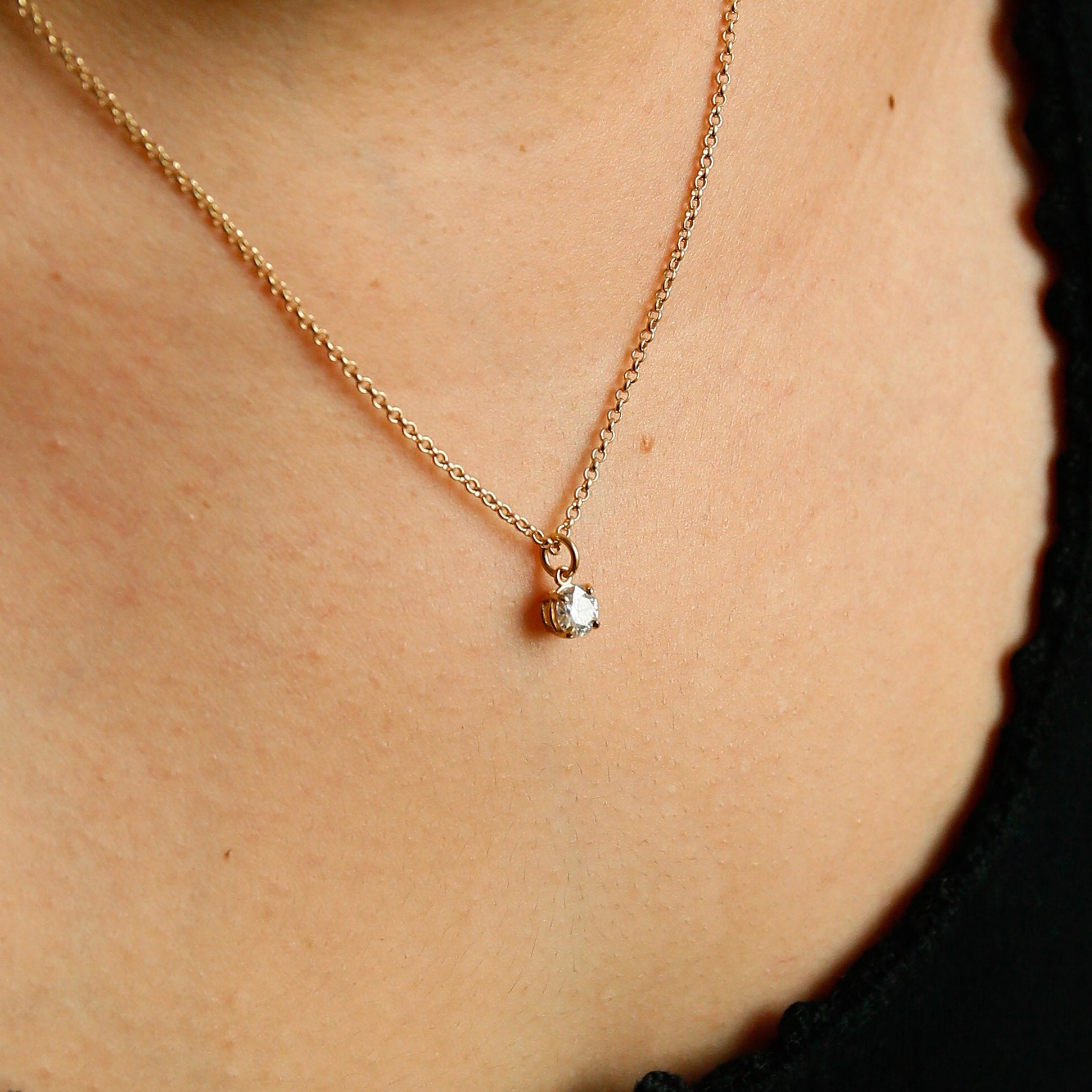 1.25ct Round Moissanite Pendant | Necklace Charm