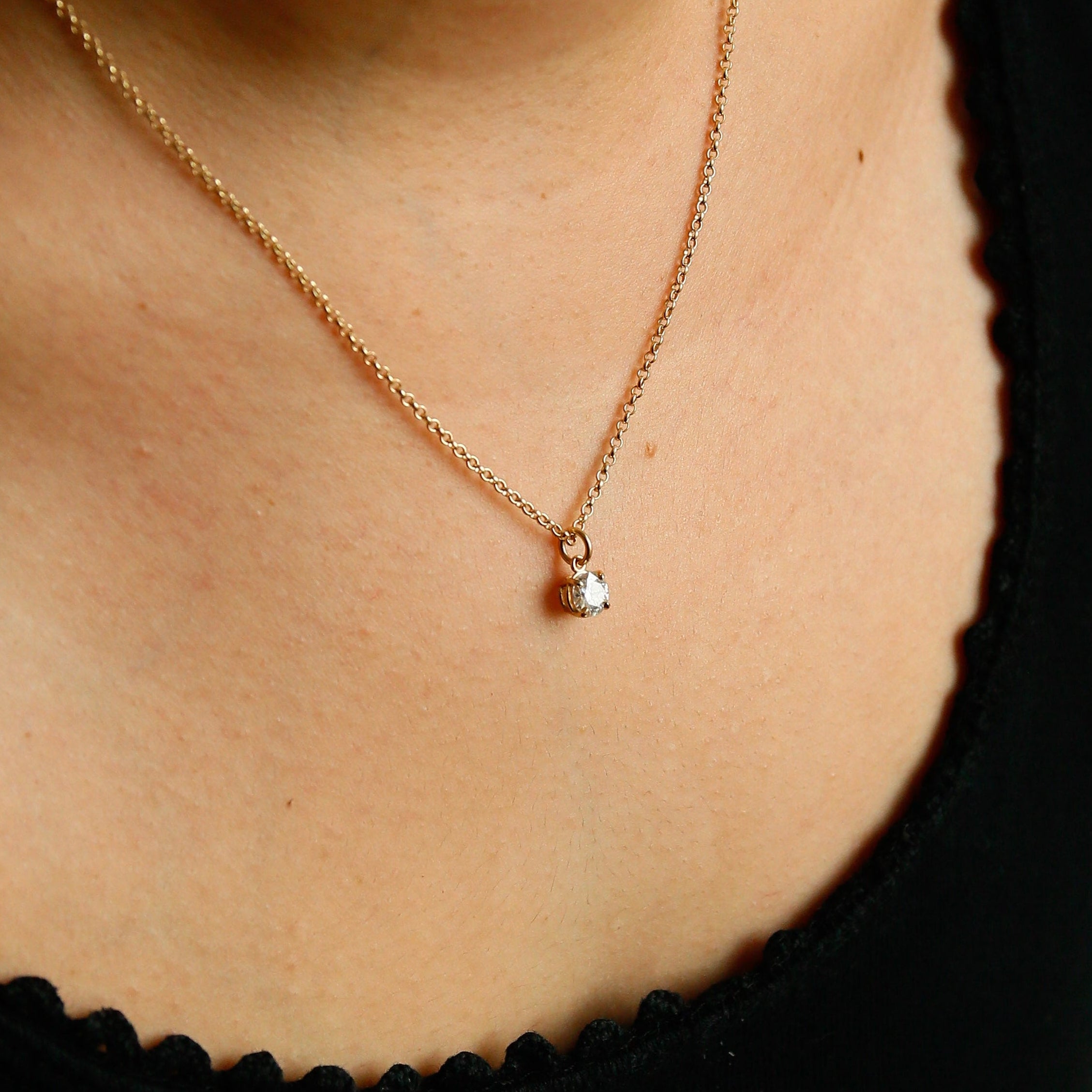 1ct Moissanite Pendant | Charm