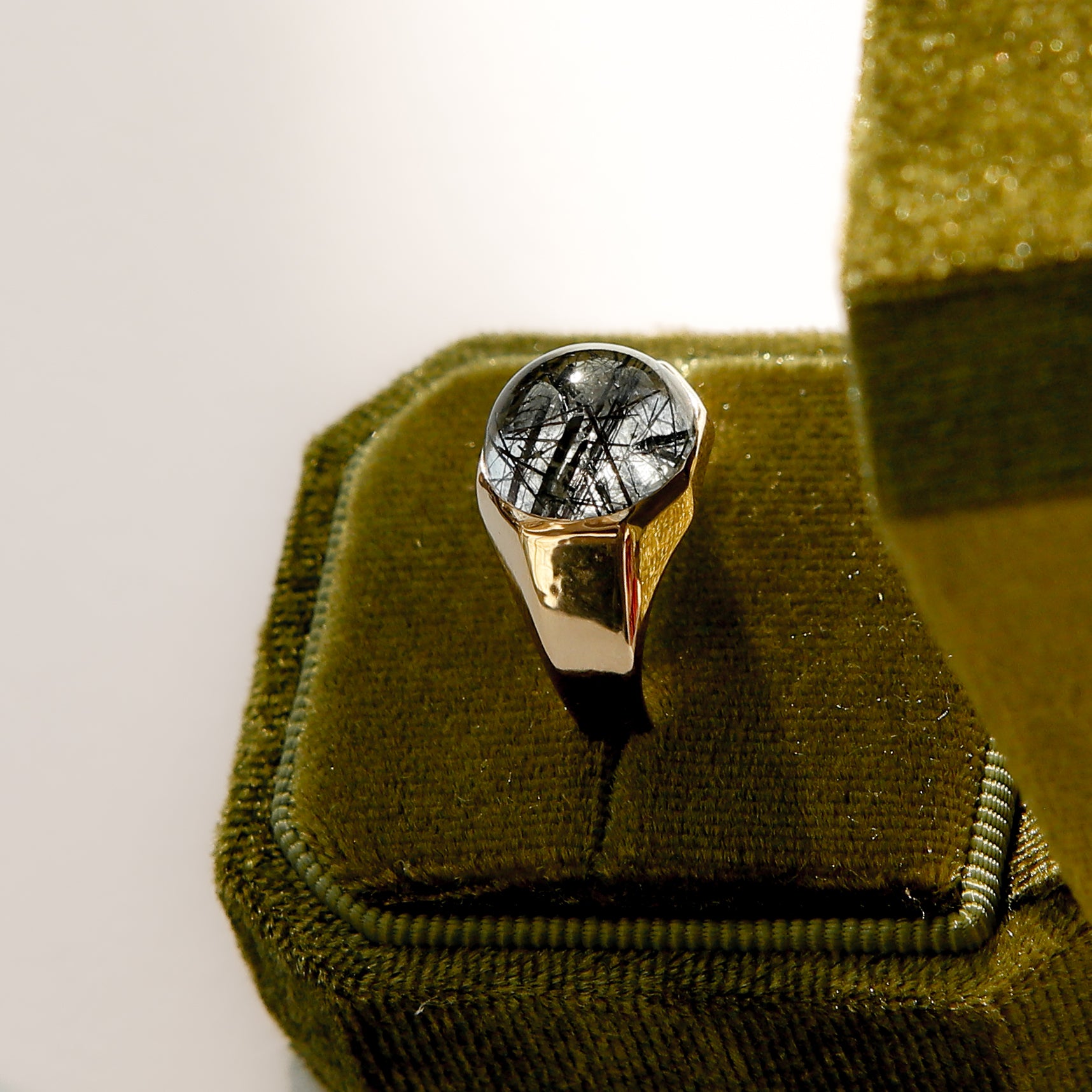 19k Rutilated Quartz ring | sz 7