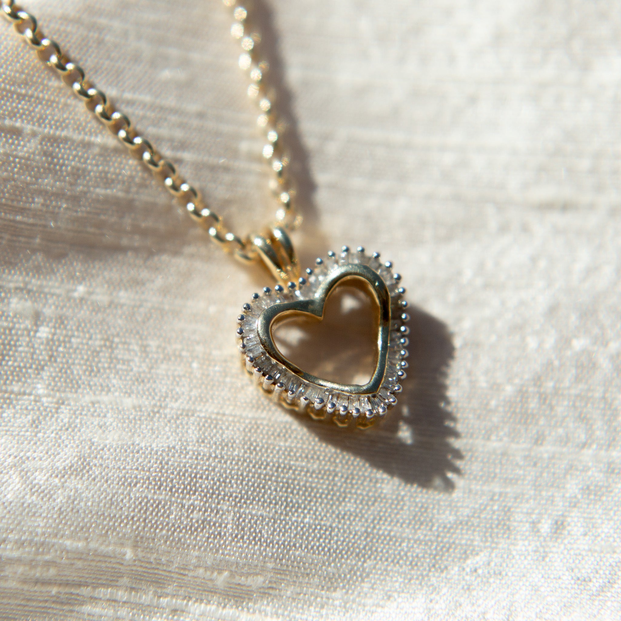 Vintage Chunky Statement Diamond Heart Choker | Necklace