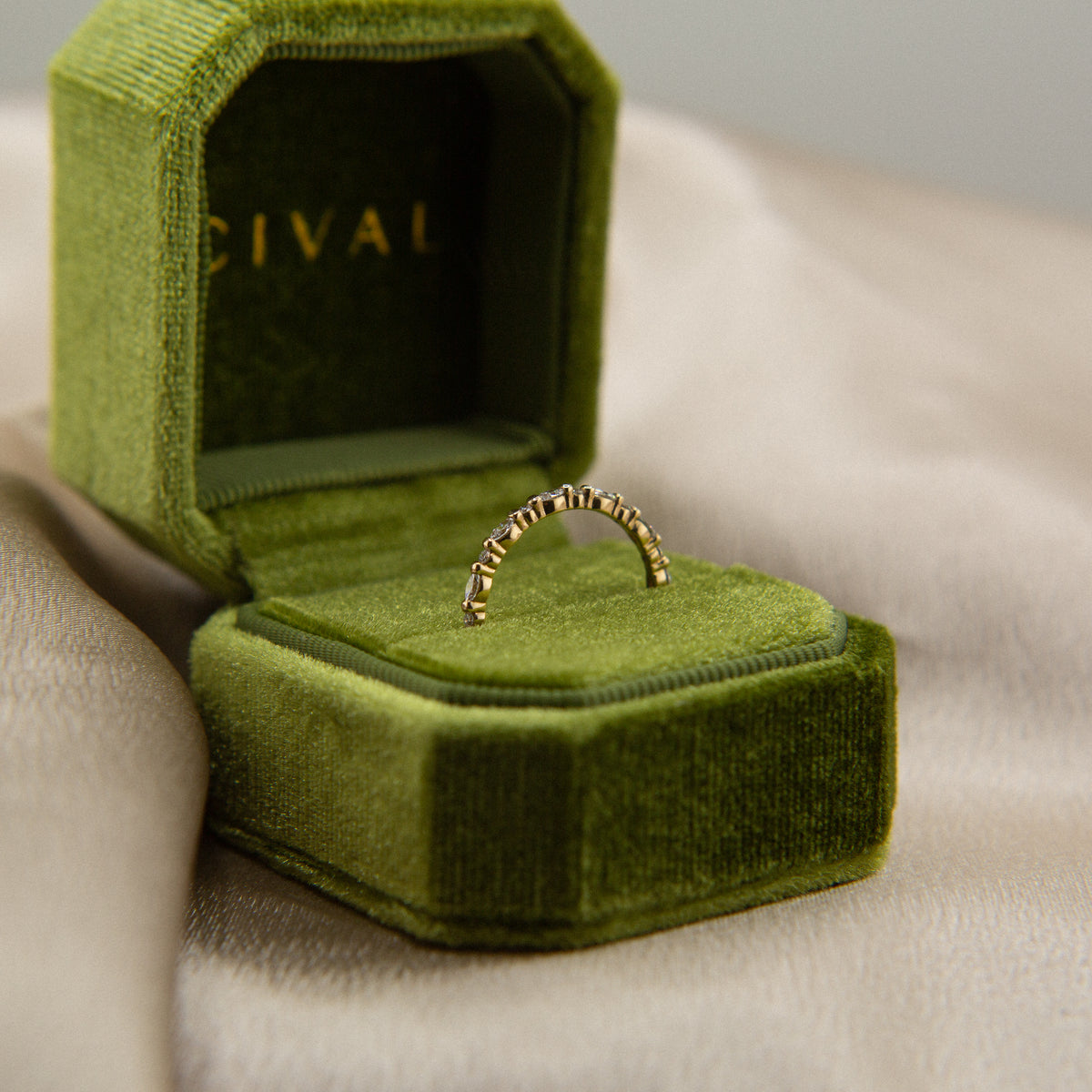 14k Yellow Gold Anniversary Band 1/4 TCW