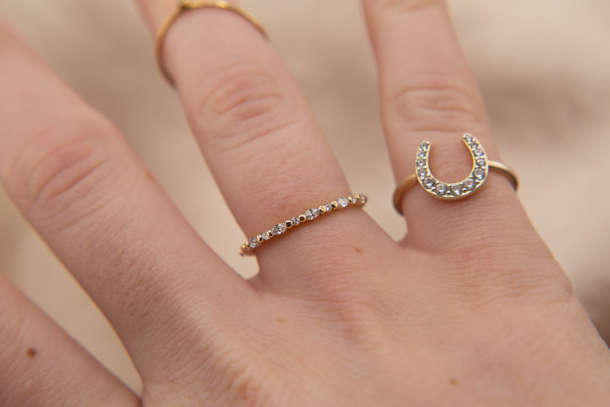 14k Yellow Gold Anniversary Band 1/4 TCW