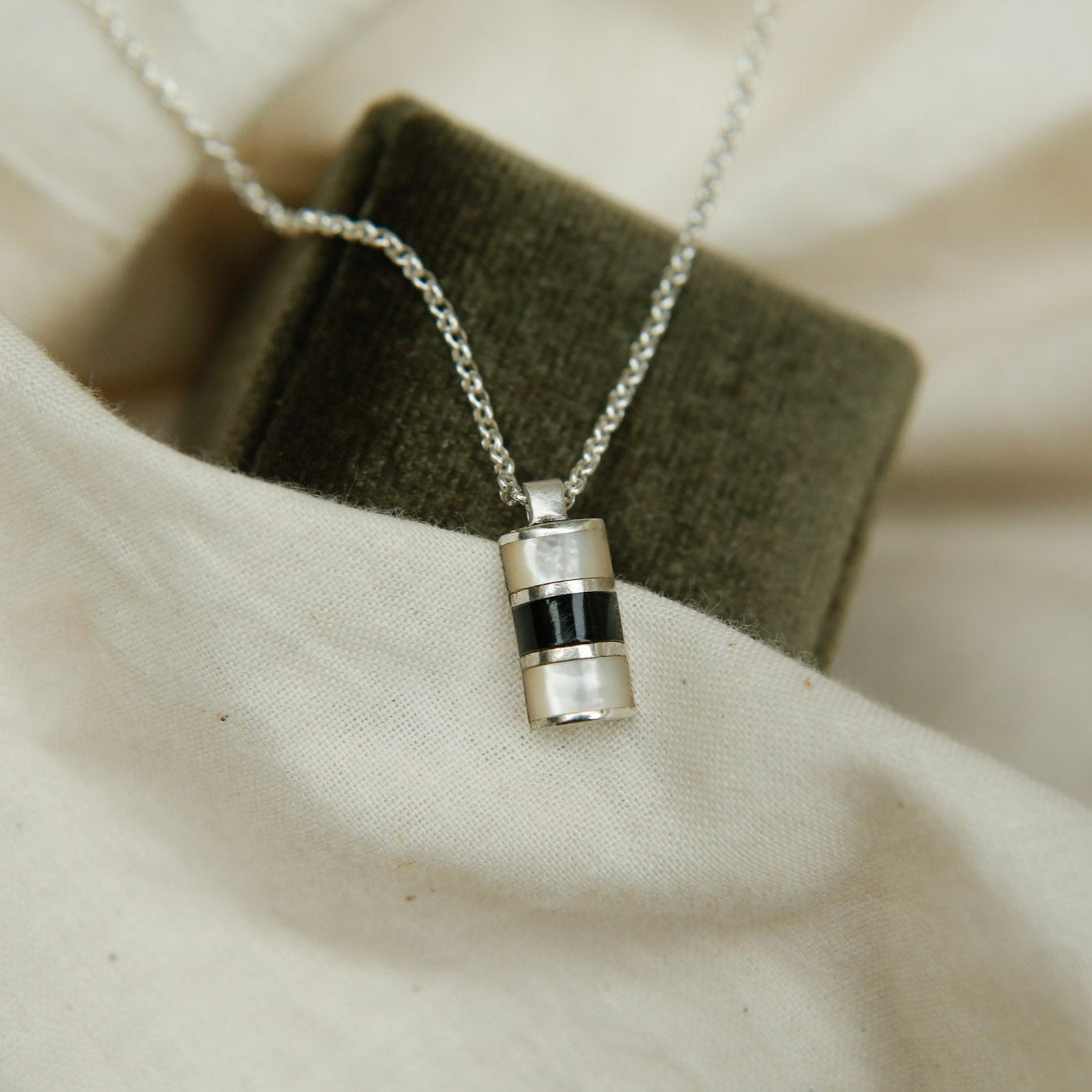 Mother of Pearl & Onyx Necklace