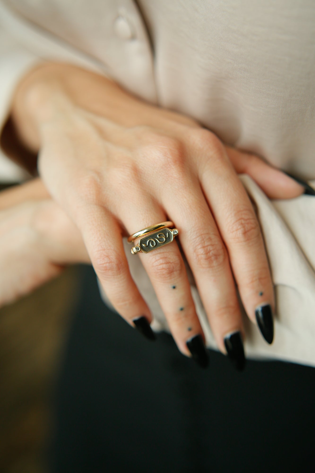 10k 3mm Round Gold Band | Sz 7