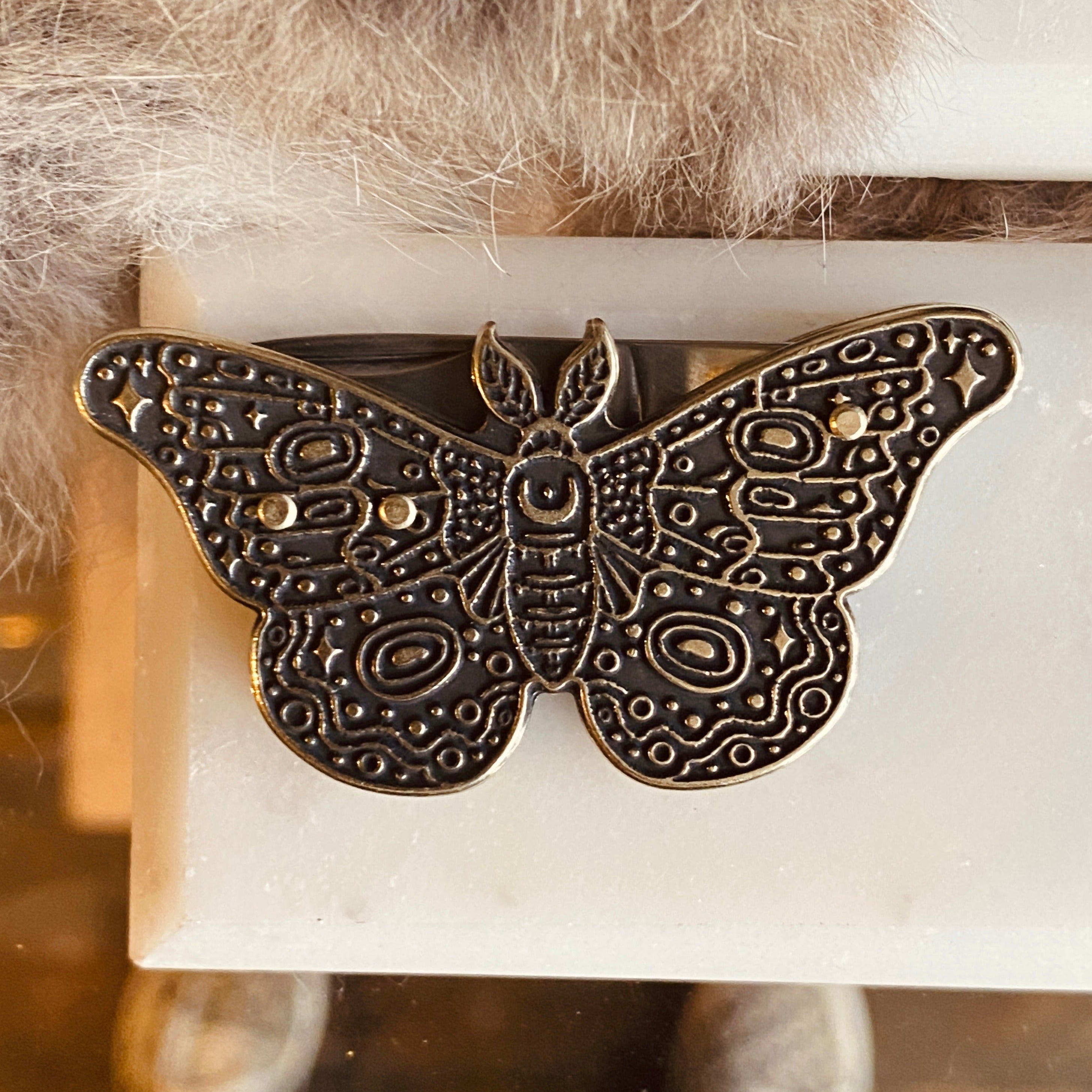 close up moth pocket knife