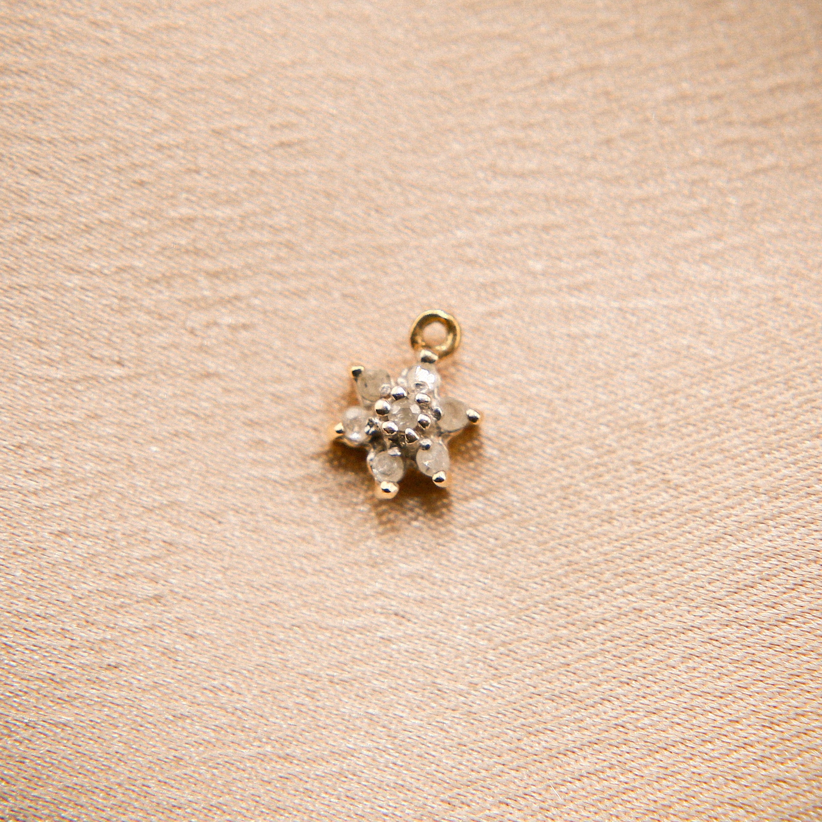 10k Natural Diamond Cluster | Necklace Charm