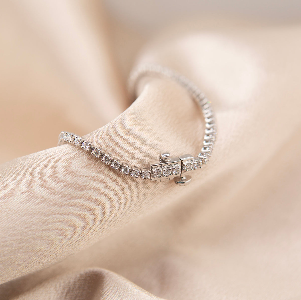 14k white gold diamond tennis bracelet tcw 2.0 | 7"