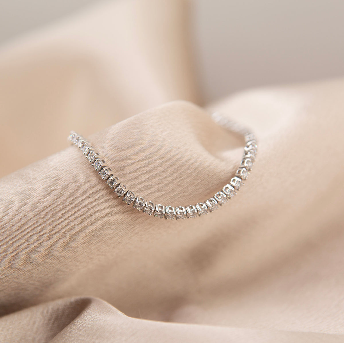 14k white gold diamond tennis bracelet tcw 2.0 | 7"