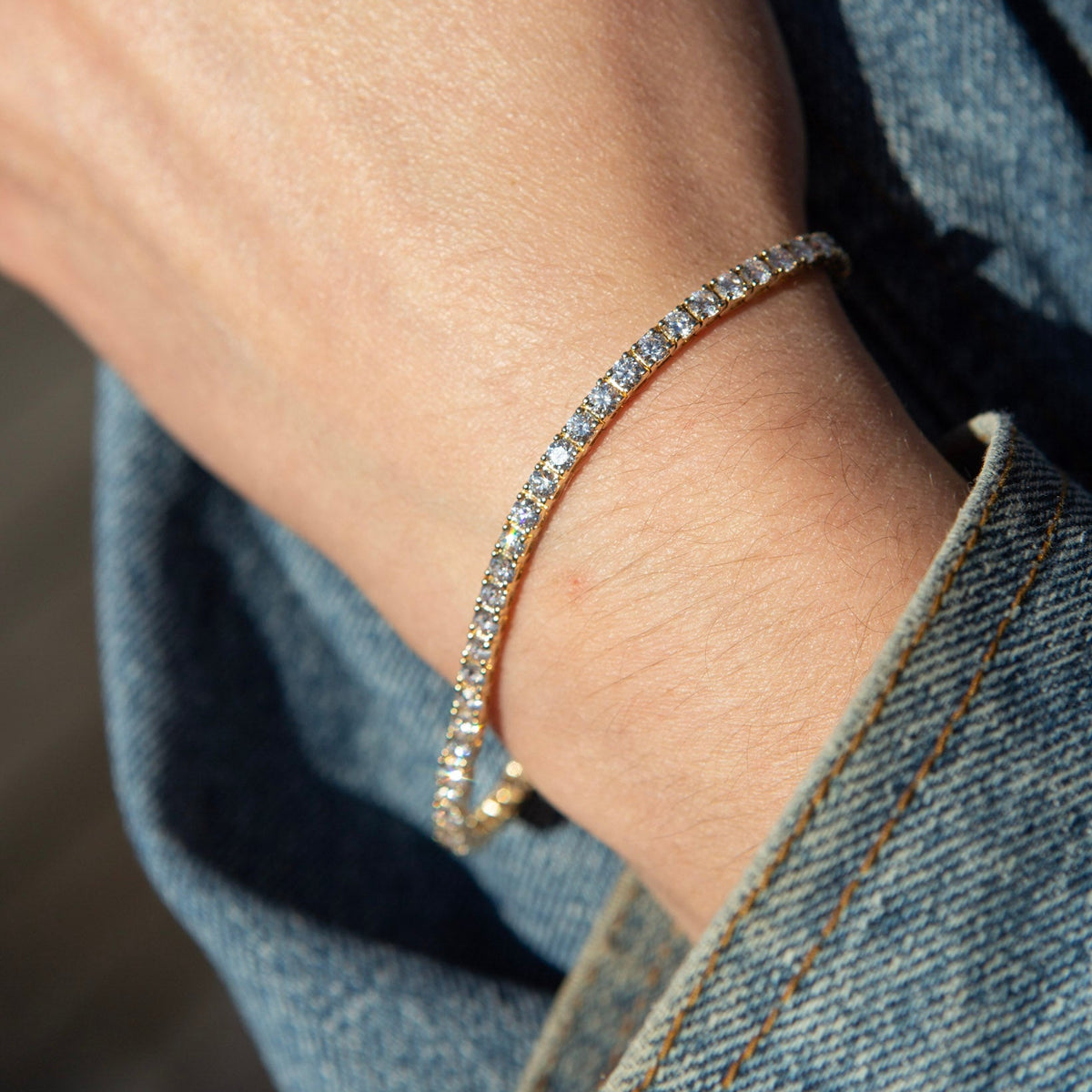 14k yellow gold diamond tennis bracelet tcw 5.13 | 7"