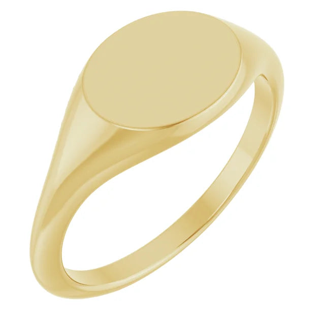14K Gold Oval Signet Ring | Made to Order