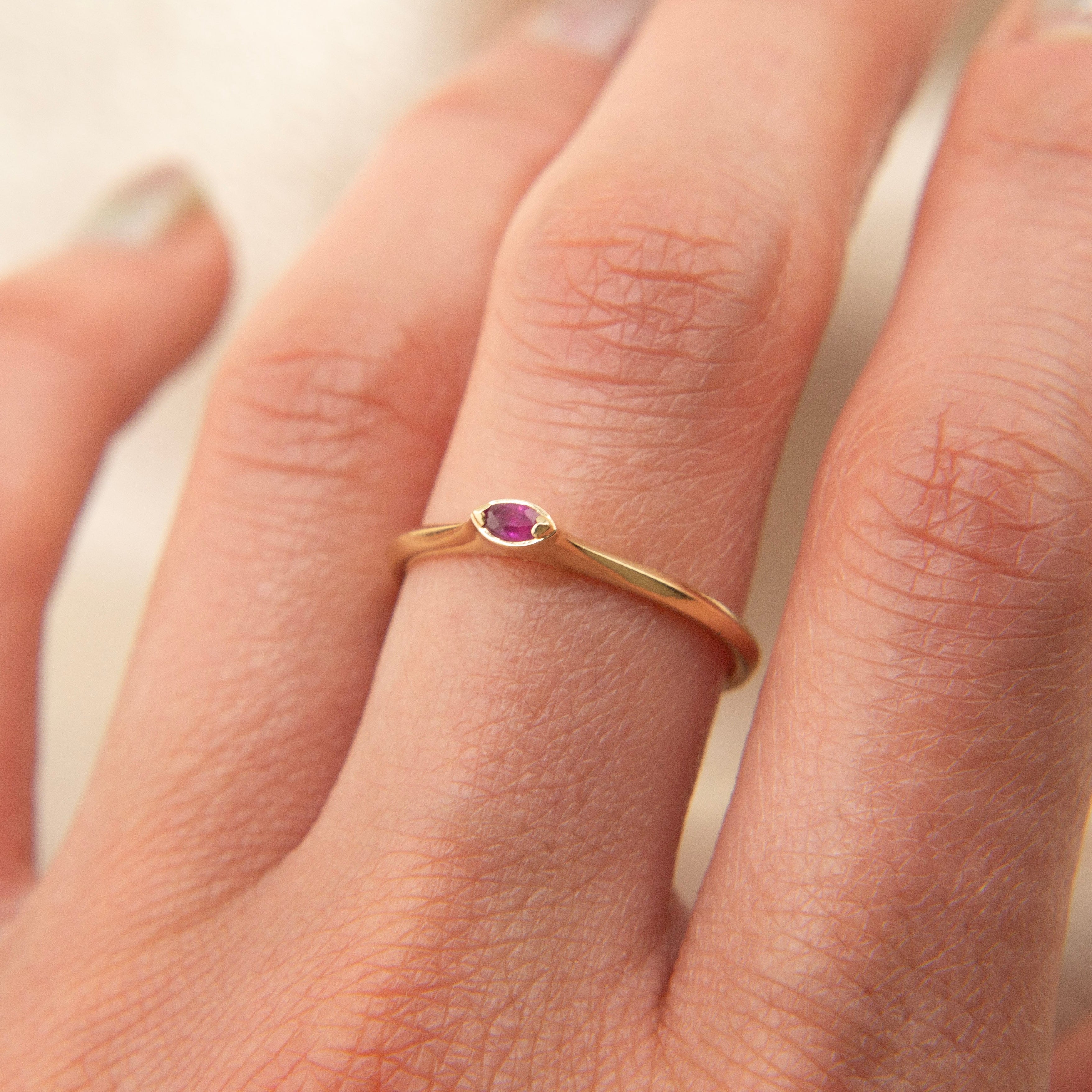 14k Ruby Marquise Lori Ring | sz 7.25