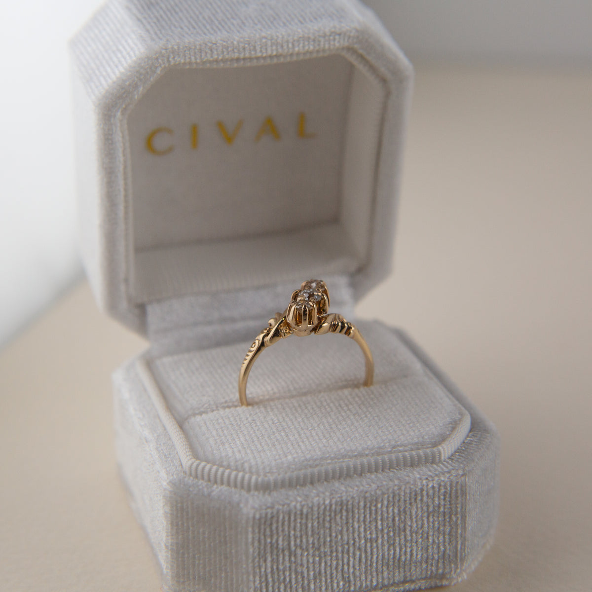 Three stone diamond ring | sz 7.75