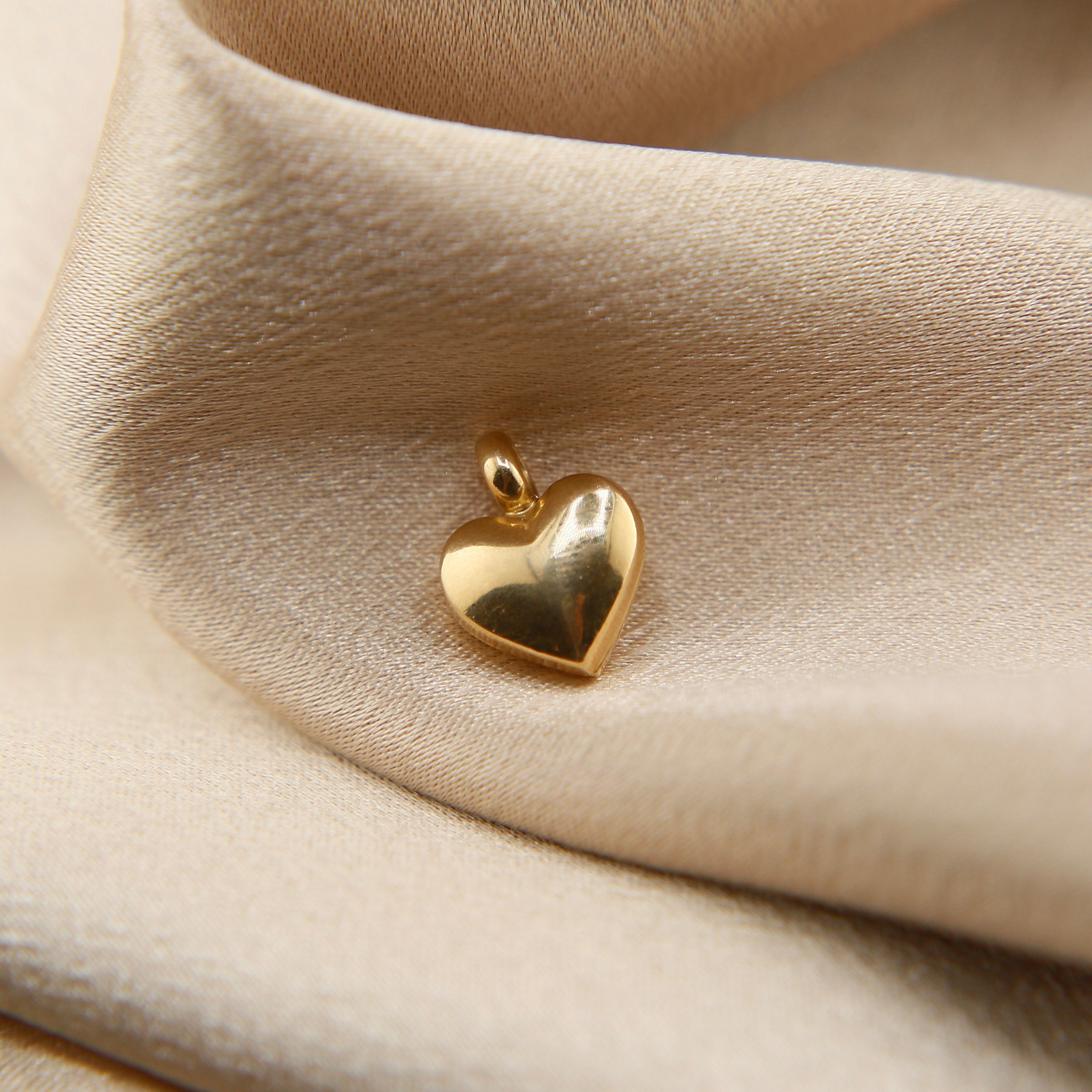 14k Puffy Heart | Necklace Charm