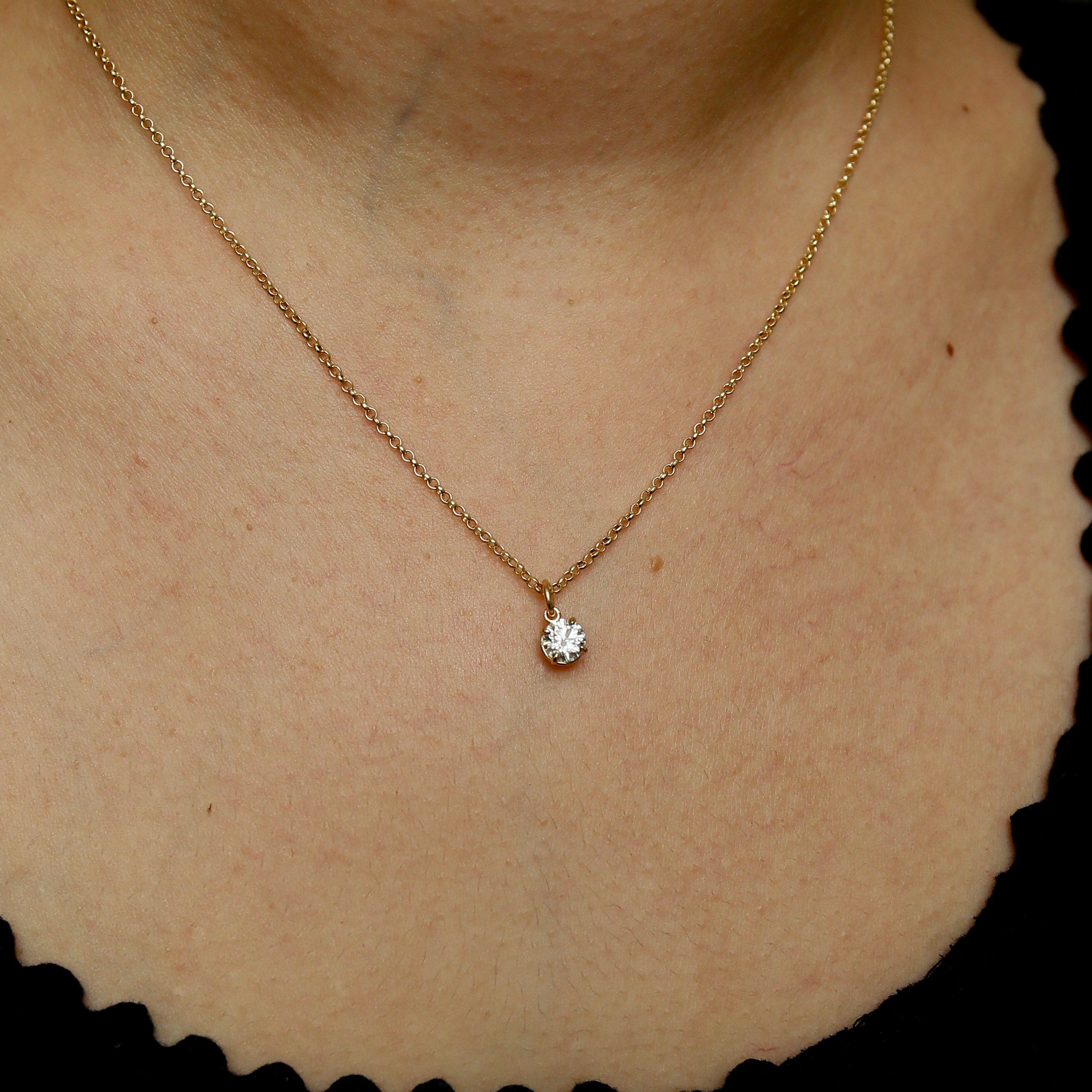 1ct Moissanite Pendant | Charm