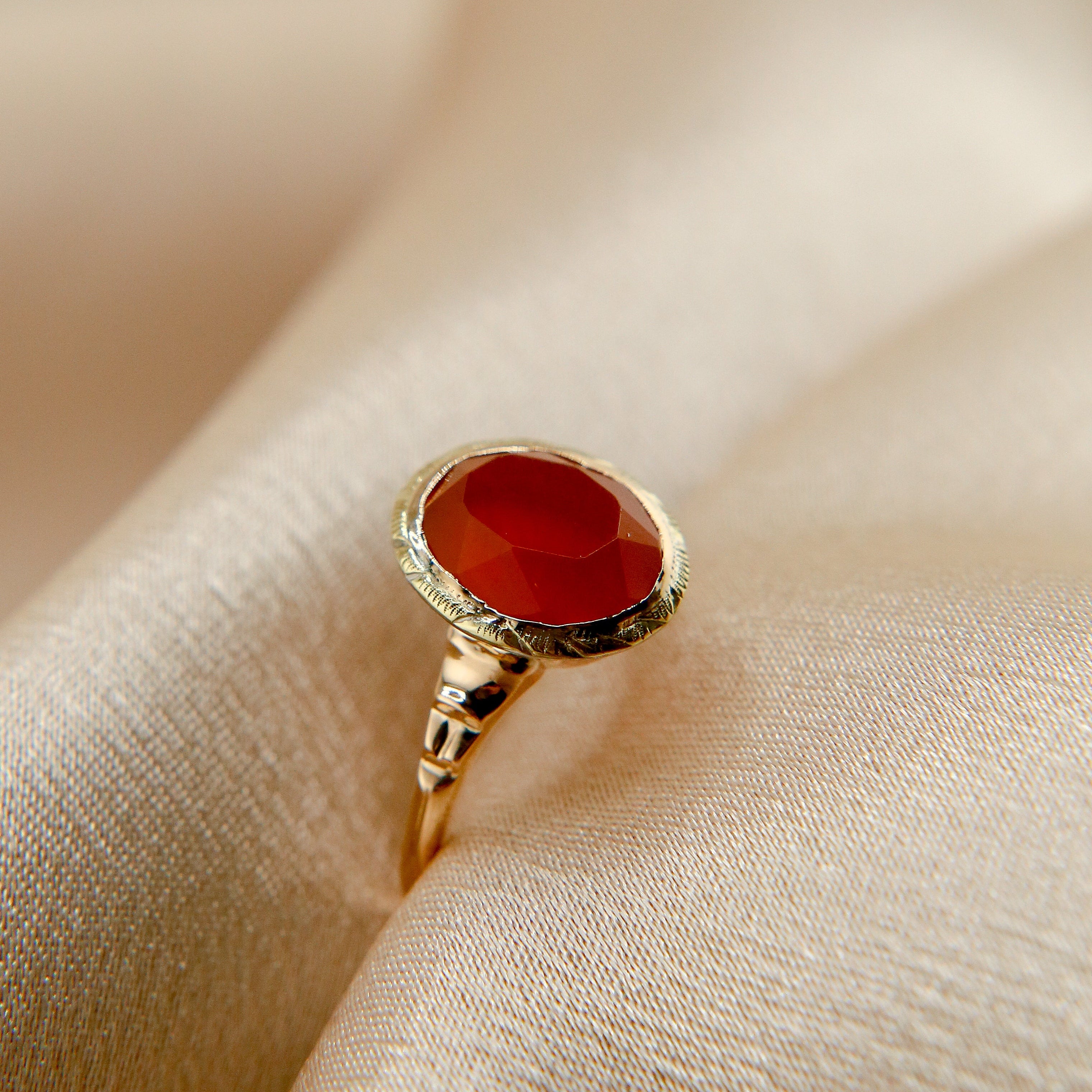 14k Victorian Carnelian Ring | sz 6
