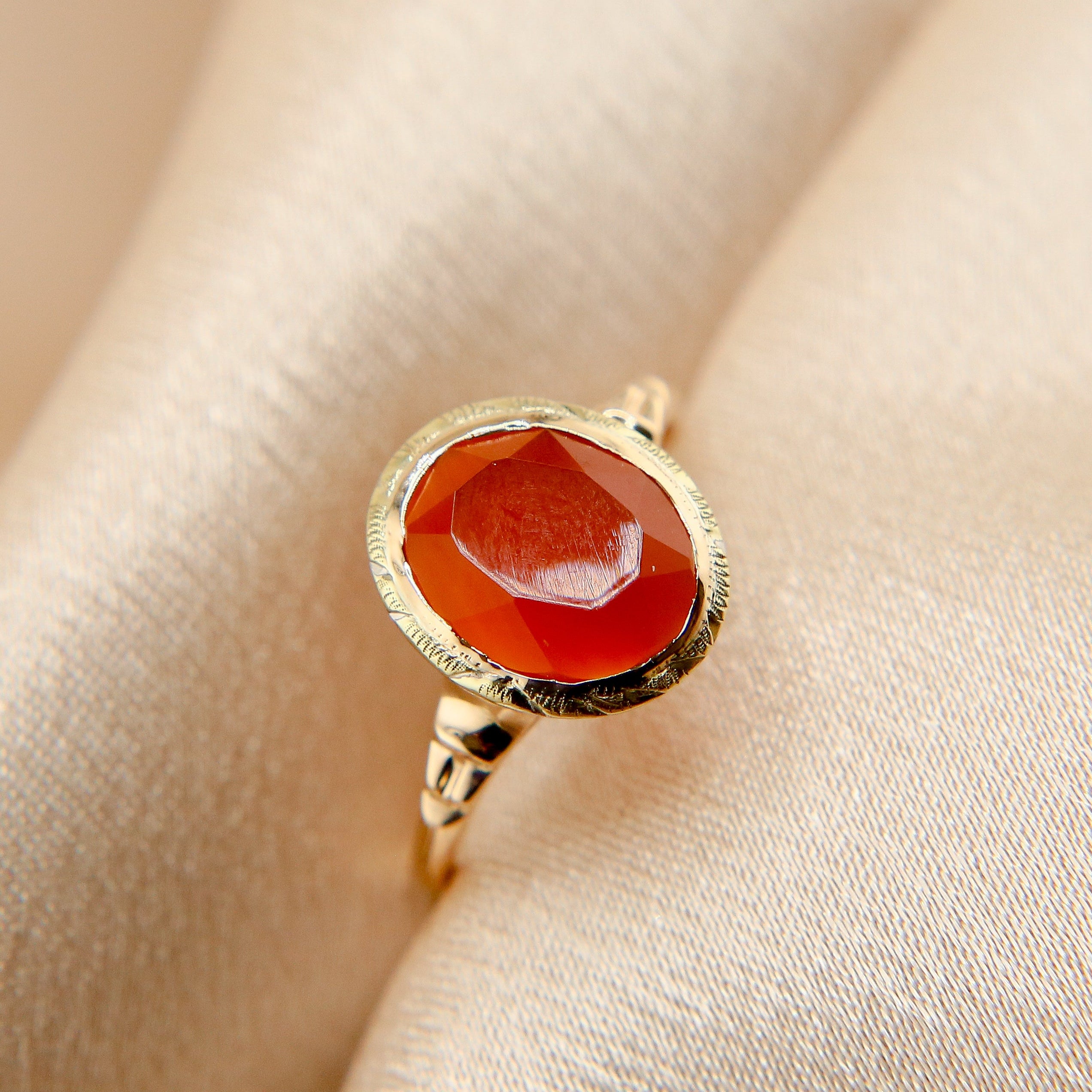 14k Victorian Carnelian Ring | sz 6