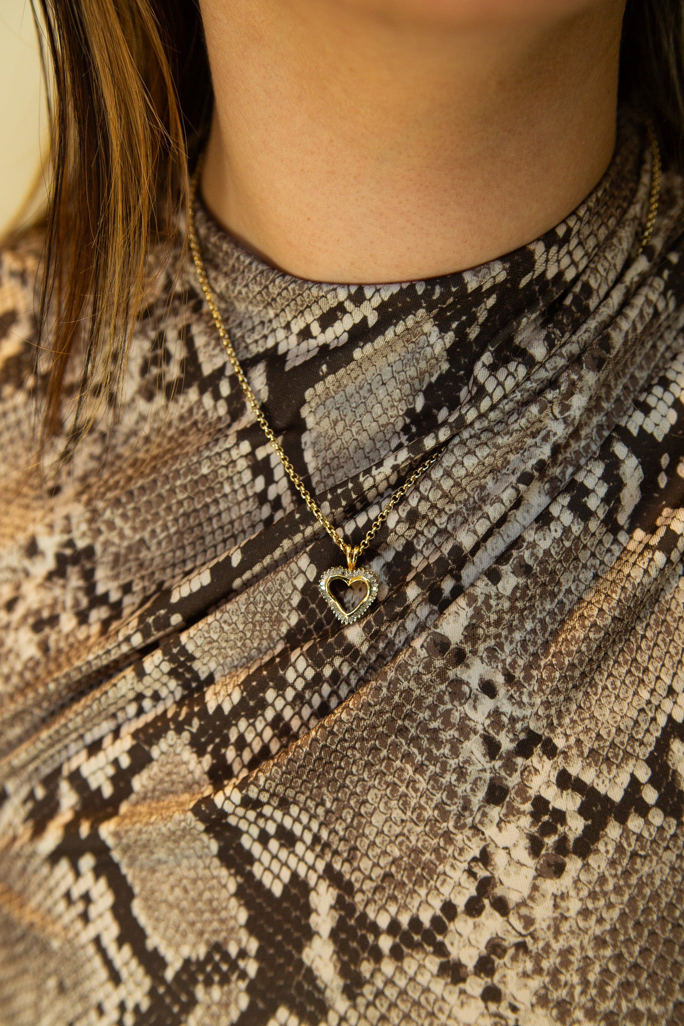 Vintage Chunky Statement Diamond Heart Choker | Necklace