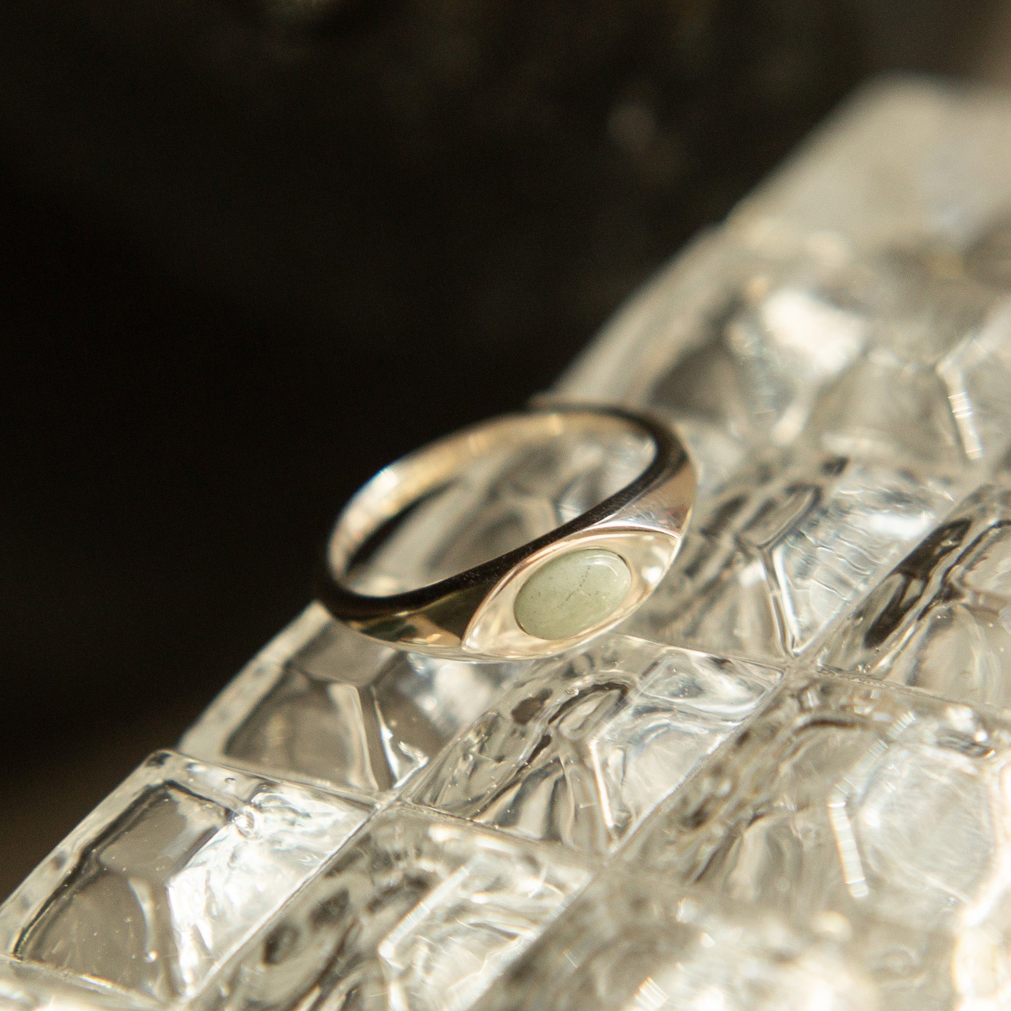 Kira Silver Light Green Jade | Ring