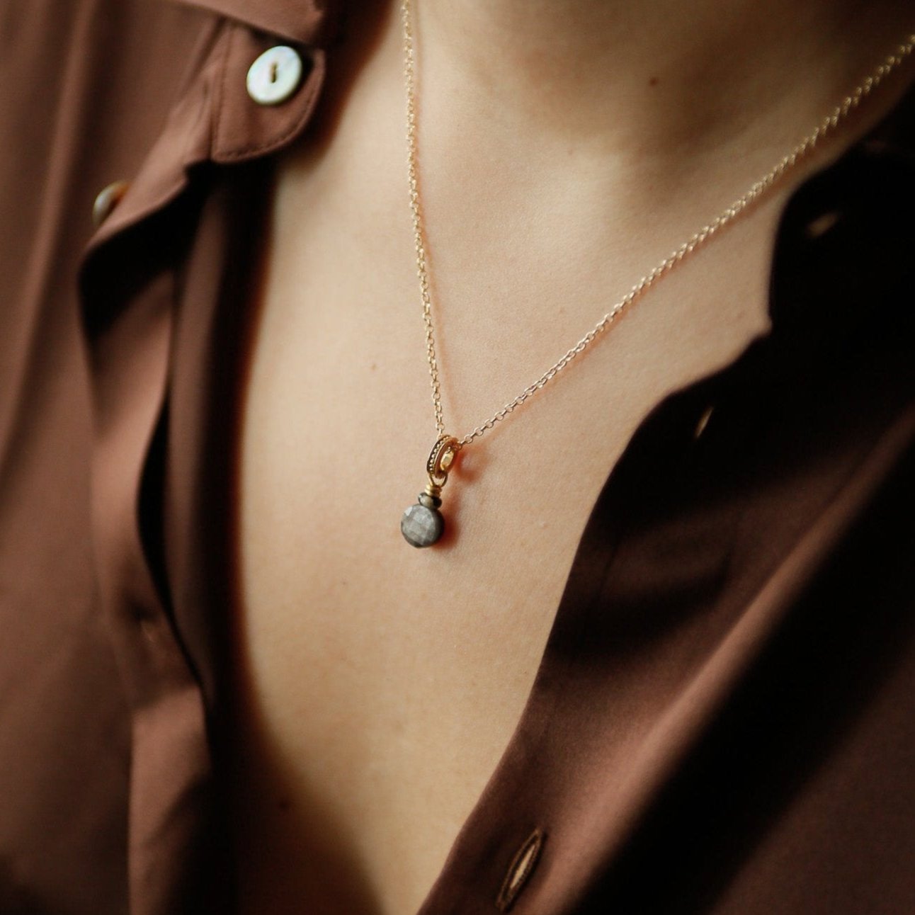 Fable Stone Pendant | 14k Gold Fill