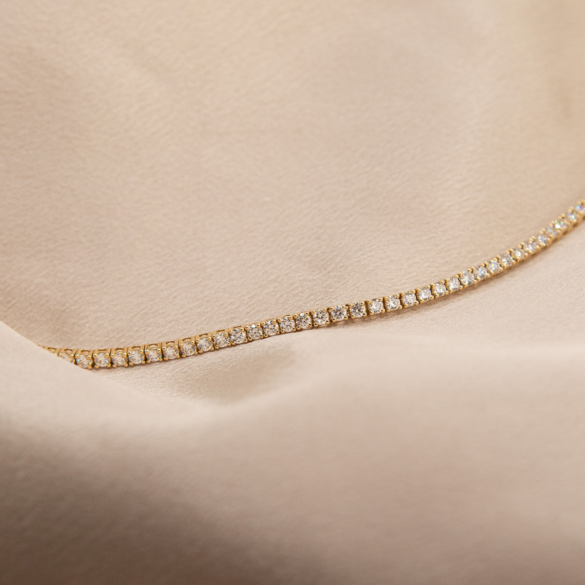 14k yellow gold diamond tennis bracelet tcw 3.0 | 7"