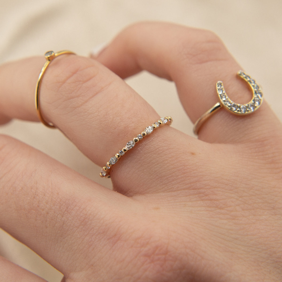 14k Yellow Gold Anniversary Band 1/4 TCW