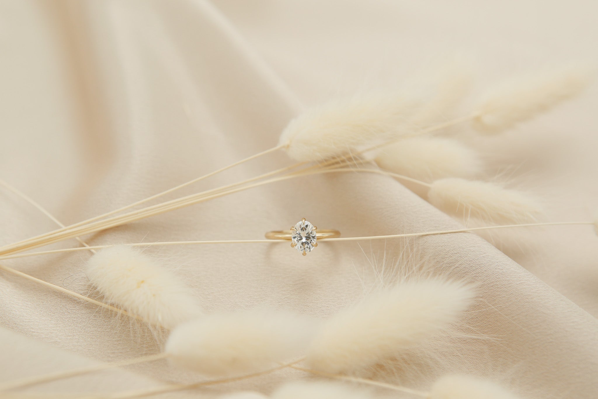 14k yellow gold Oval Solitaire Engagement ring by Milwaukee Jewelers Cival 