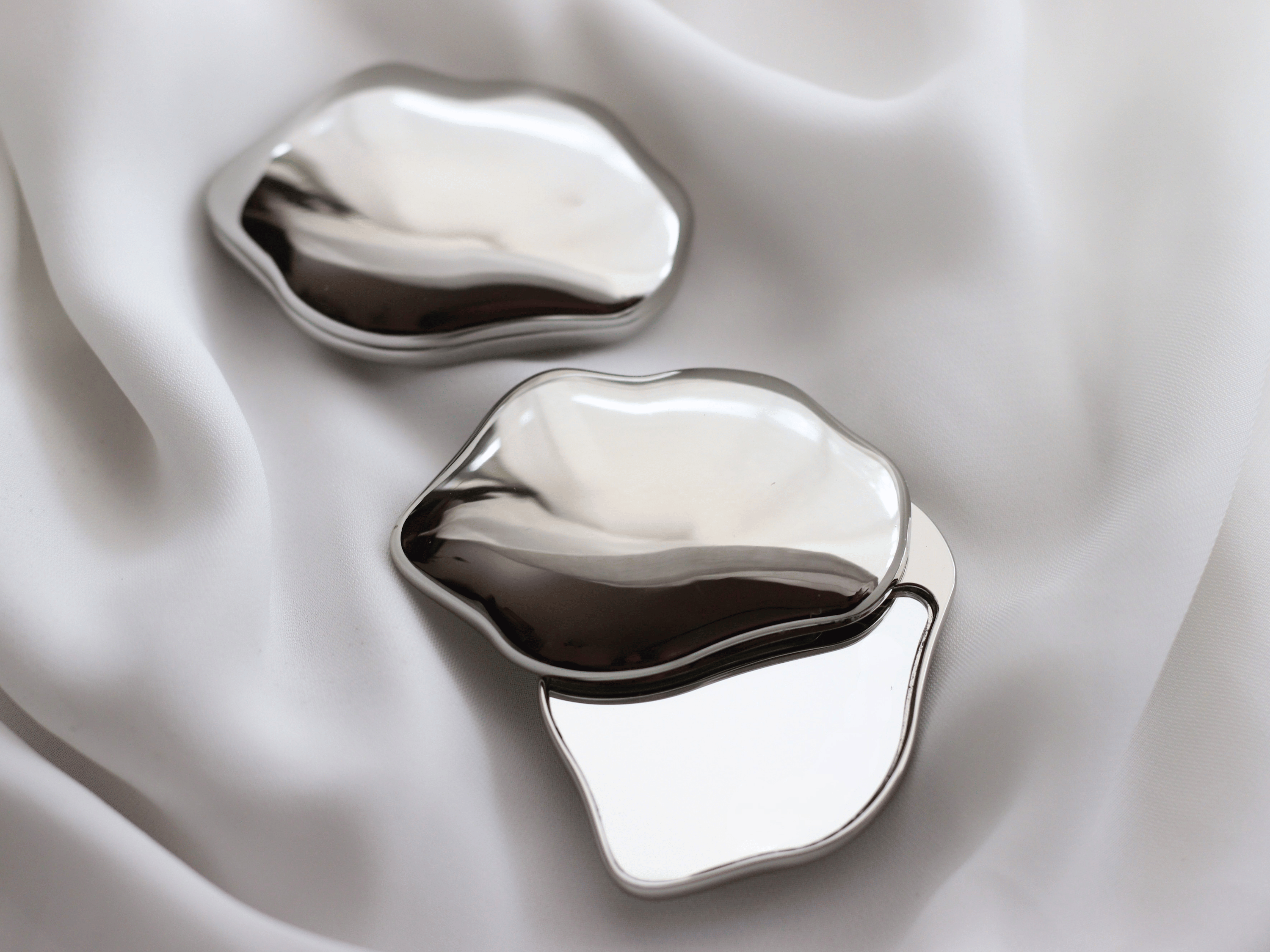 Silver Cloud Compact Mirror | Lifestyle