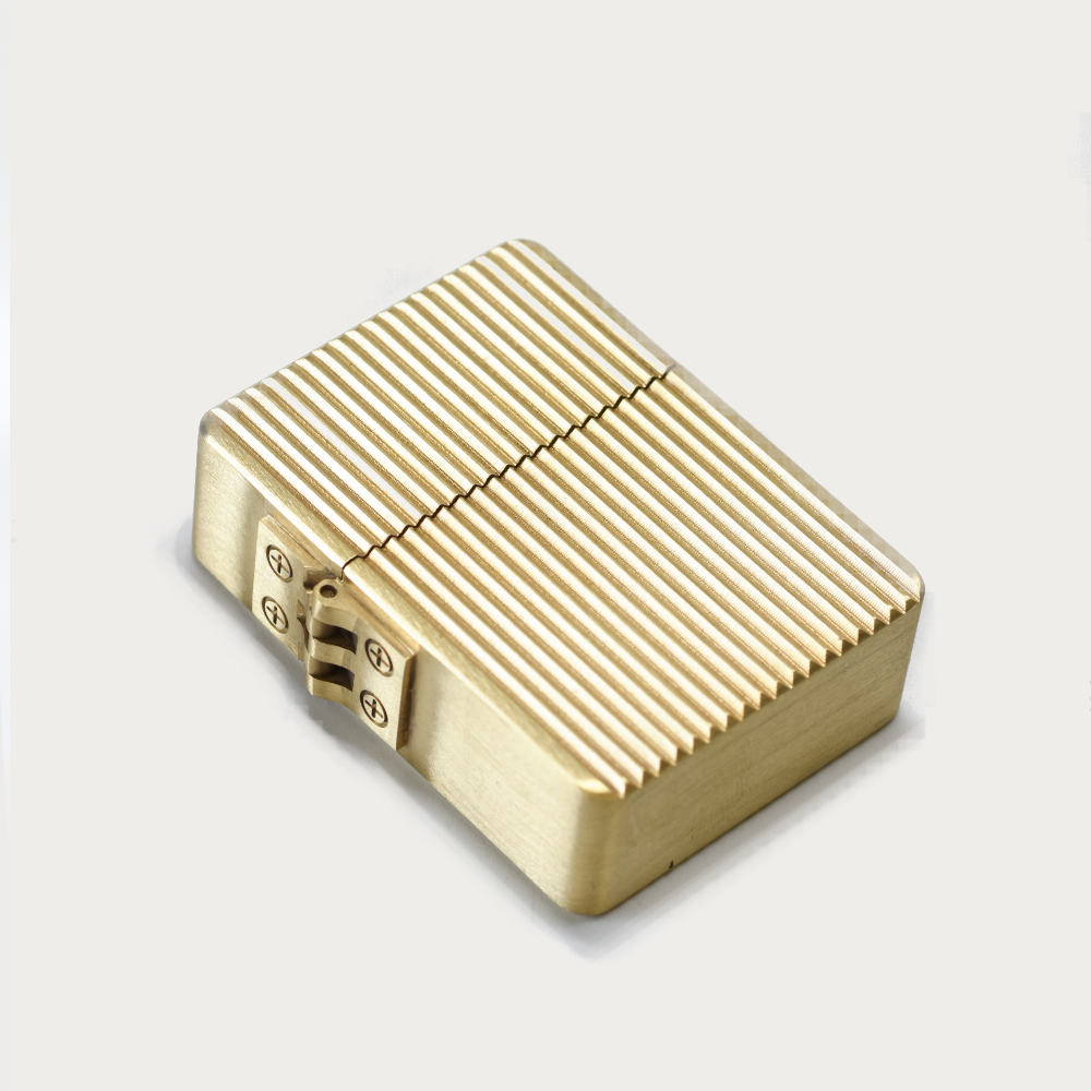 Large Kerosene Brass Fluted Lighter | Lifestyle