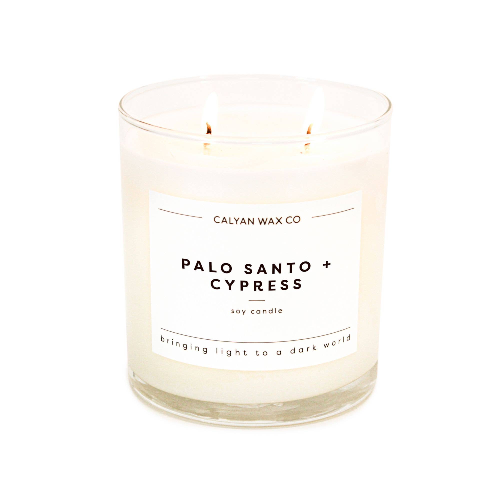 Palo Santo + Cypress - Glass Tumbler Soy Candle