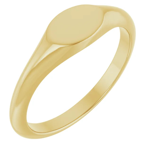14K Oval Signet Ring | Made to Order