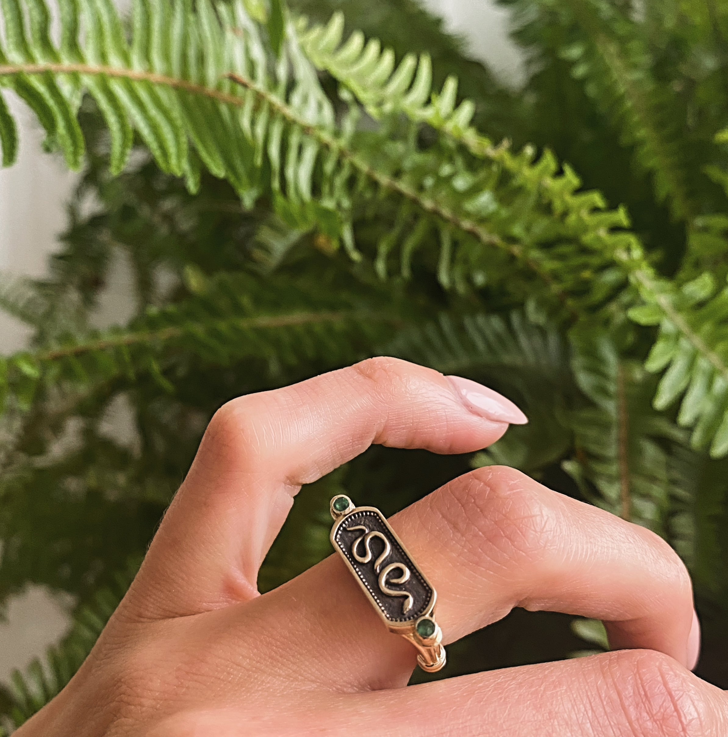 Ceylon | 14k Gold Snake Ring